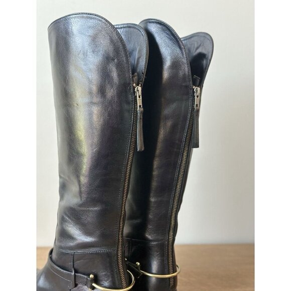 Johnston and Murphy Women's 7.5 Boots Leather High Black Riding - Picture 7 of 12